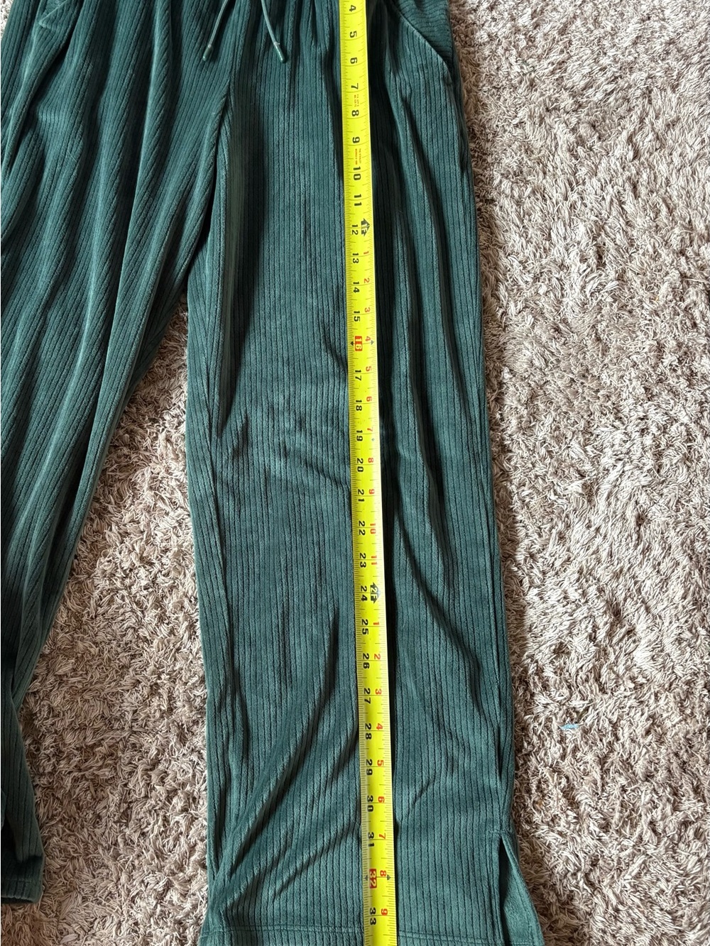 all in motion Dark Green Ribbed Jogger Pants with Drawstring
